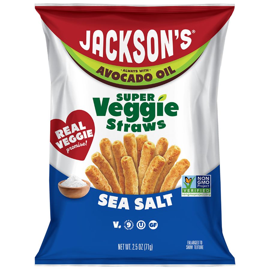 Jackson's Avocado Oil Super Veggie Straws Sea Salt