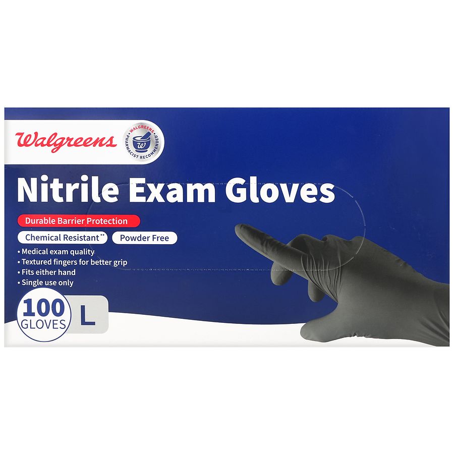 Walgreens Nitrile Exam Gloves Large