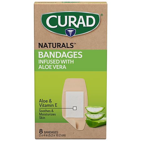 Curad Naturals Aloe Vera & Vitamin E Bandages 2 x 4 In