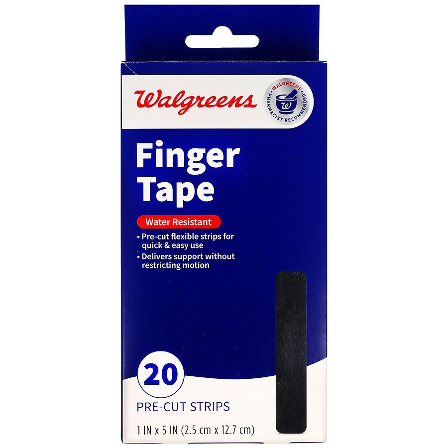 Walgreens Finger Tape Pre-Cut Strips 1 x 5 Inches