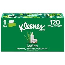 Kleenex Lotion Facial Tissues, Flat Box, 3-Ply | Walgreens