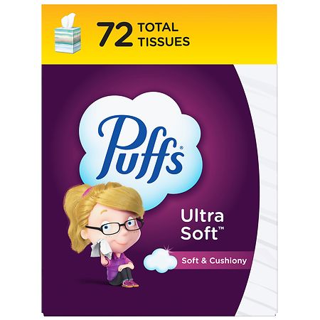Puffs Ultra Soft Facial Tissues, Mega Cube Box