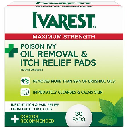 Ivarest Poison Ivy Oil Removal & Itch Relief Pads