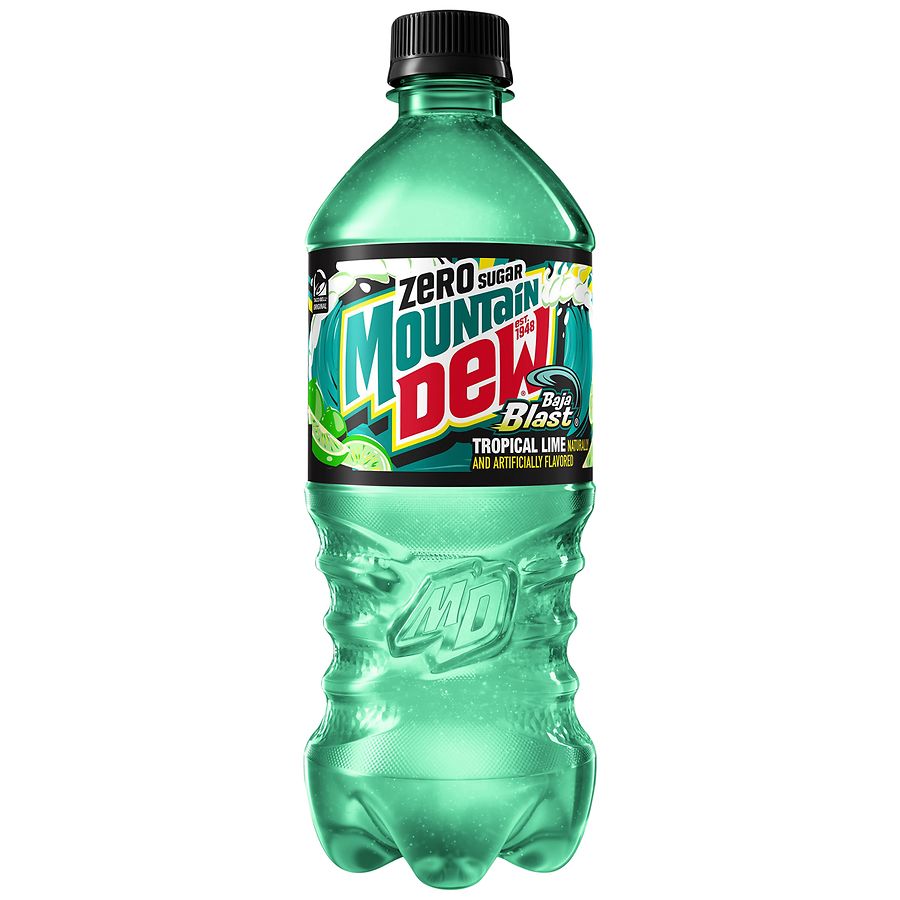Mountain Dew Zero Sugar Soda Pop Baja Blast Tropical Lime | Walgreens
