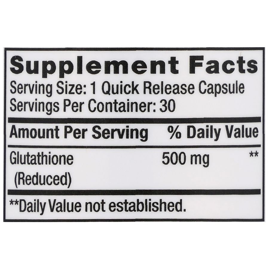glutathione 500mg capsules price Walgreens Free & Pure Glutathione 500 mg Quick-Release Capsules
