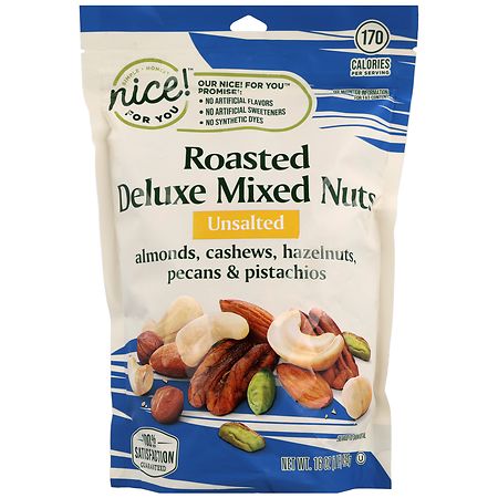 Nice! For You Roasted Deluxe Mixed Nuts Unsalted