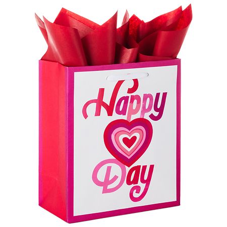 Hallmark Valentine's Day Gift Bag With Tissue Paper (Happy Heart Day)