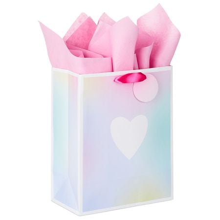 Hallmark Valentine's Day Gift Bag With Tissue Paper (Iridescent Heart) - 1.0 ea