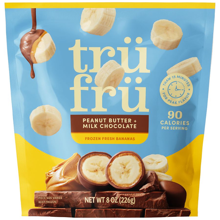 Tru Fru Peanut Butter + Milk Chocolate Frozen Fresh Bananas