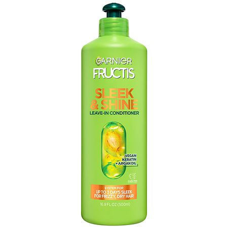 Garnier Fructis Sleek & Shine Leave-In Conditioner for Frizzy, Dry Hair