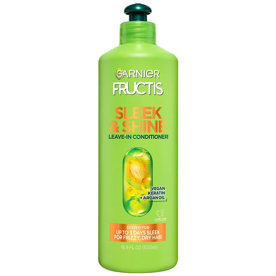 Garnier Fructis Sleek & Shine Leave-In Conditioner for Frizzy, Dry Hair