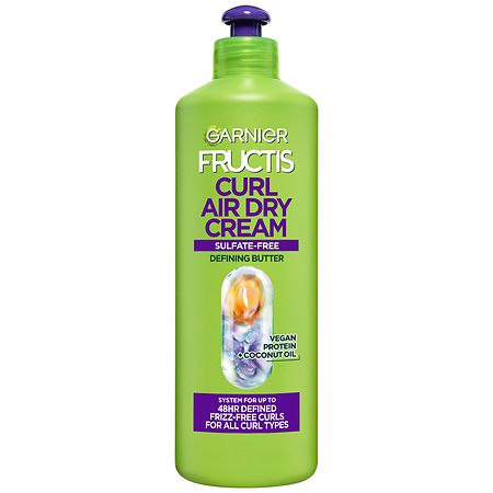 Garnier Fructis Leave-In Curl Air Dry Cream Defining Butter for Frizz-Free Curls