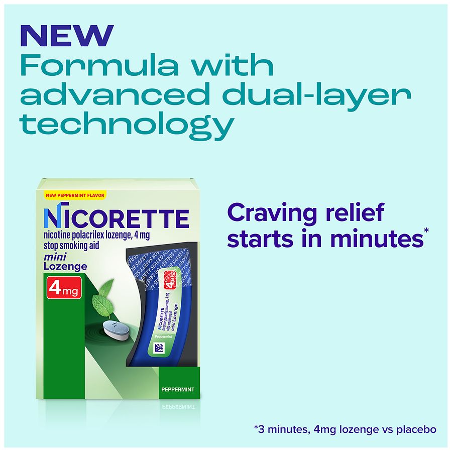 nicotta Nicorette Mini Nicotine Lozenges Peppermint | Walgreens
