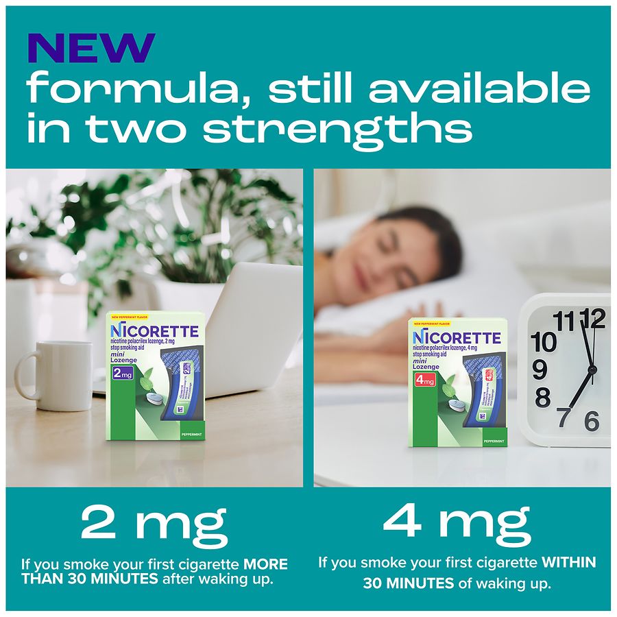 Nicorette Mini Nicotine Lozenges Peppermint | Walgreens