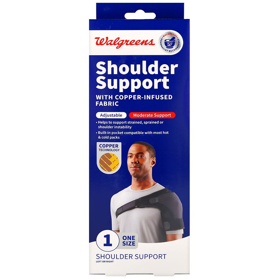 Walgreens Shoulder Support with Copper-Infused Fabric 0, 0, One Size 0