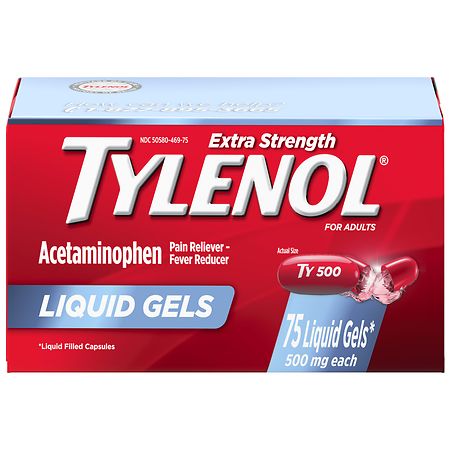 TYLENOL Extra Strength Liquid Gels, Pain Reliever with 500mg Acetaminophen 0, 0, 0 0