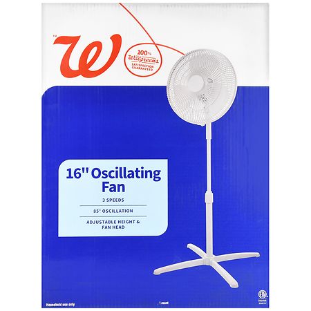 Walgreens Oscillating Fan 16 Inch White