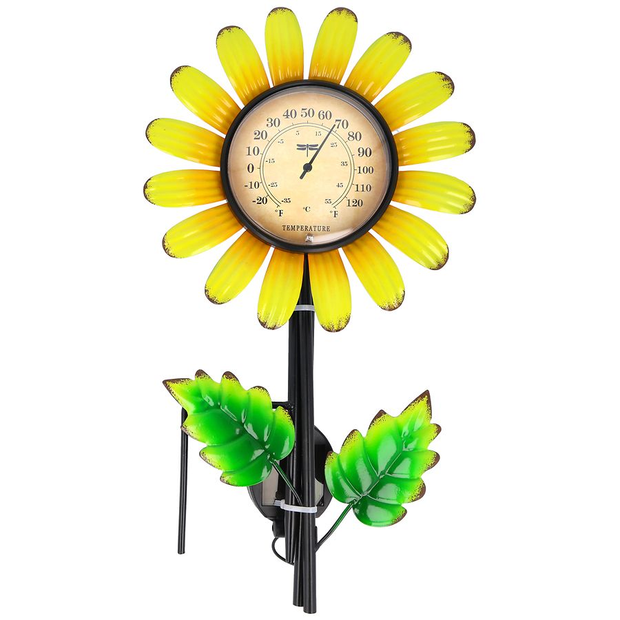 Festive Voice Solar Flower Thermometer | Walgreens