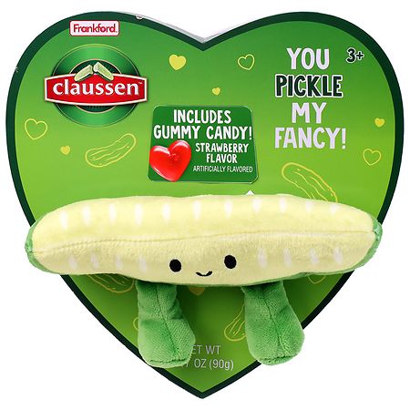 Frankford Claussen Pickle Heart Plush & Gummy