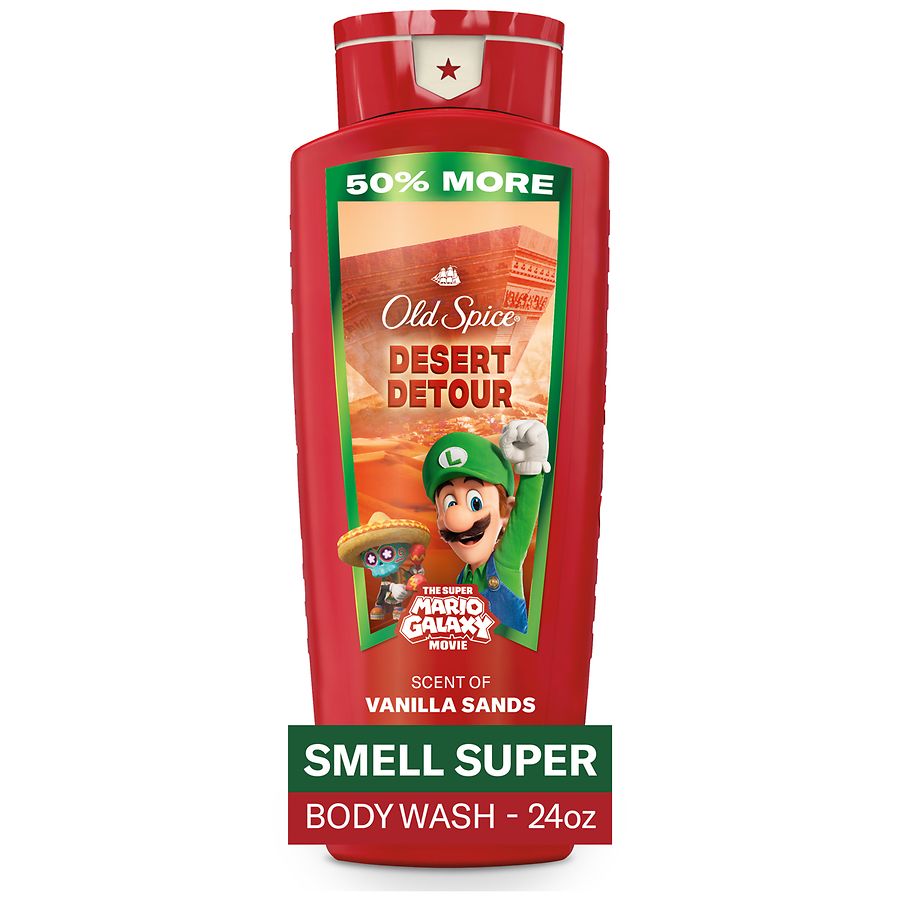 Old Spice The Super Mario Galaxy Movie, Desert Detour Body Wash for Men Vanilla Sands
