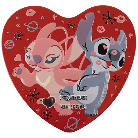 Stitch Heart Tin With Chocolate