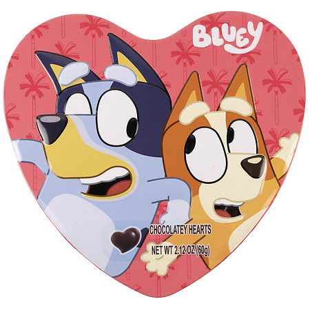 Bluey Heart Tin With Chocolate