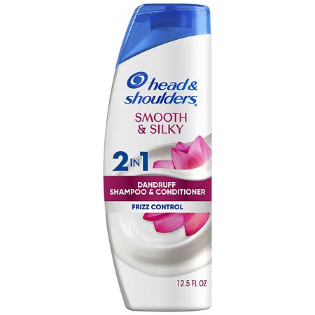 Head & Shoulders Smooth & Silky, Frizz Control, 2-In-1 Dandruff Shampoo & Conditioner Fresh Floral