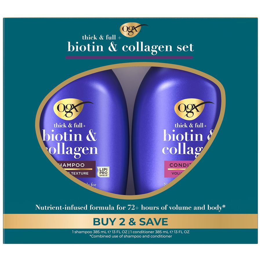OGX Thick & Full + Biotin & Collagen Shampoo & Conditioner