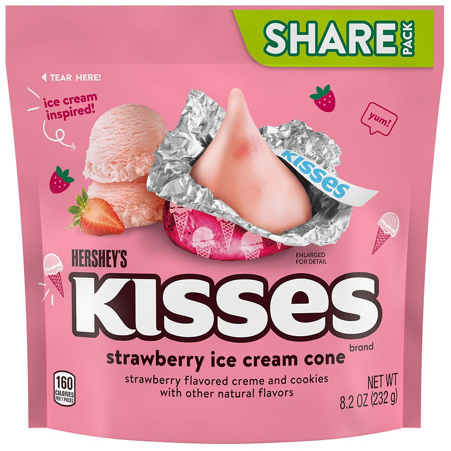 HERSHEY'S Candy Strawberry Ice Cream Cone