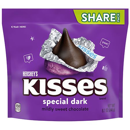 HERSHEY'S KISSES Special Dark Mildly Sweet Chocolate - 8.7 oz