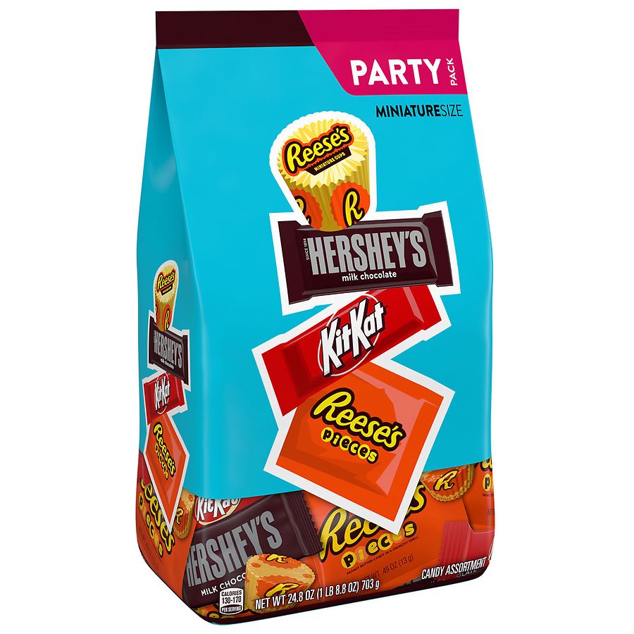 HERSHEY'S, KIT KAT and REESE'S Assorted Flavored Candy Party Pack