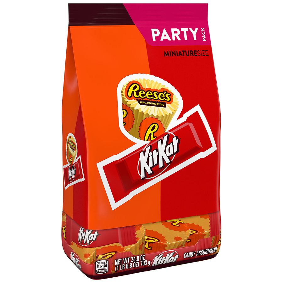 KIT KAT & REESE'S Miniature Size Candy, Party Pack
