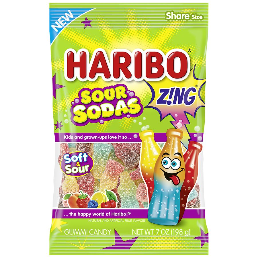 Haribo Sour Sodas Gummi Candy Sour Sodas