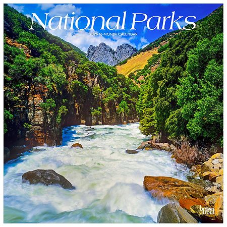 Brown Trout National Parks, 2026 Monthly Square Wall Calendar, Plastic-Free 12 x 24 Inch (Hanging)
