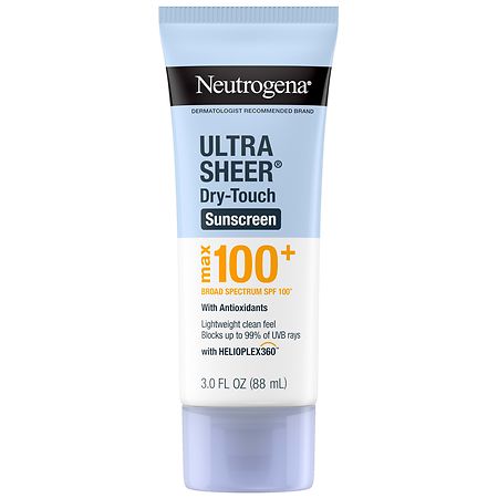 Neutrogena Ultra Sheer Dry-Touch Sunscreen Lotion, Max SPF 100 UVA/ UVB Protection