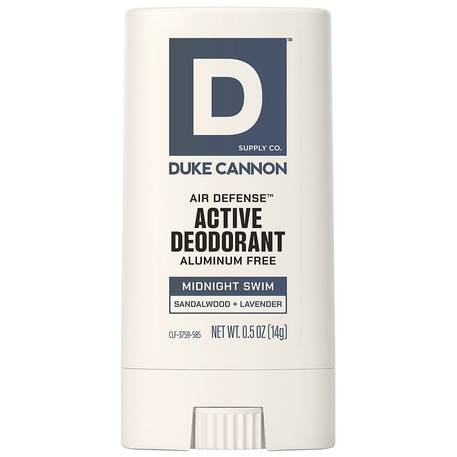 Duke Cannon Aluminum Free Air Defense Active Deodorant, Travel Midnight Swim