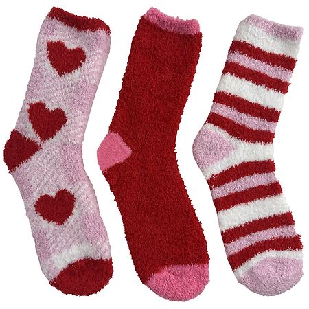 Dora Super-Soft Cozy Socks 9-11 Pink/ White/ Red