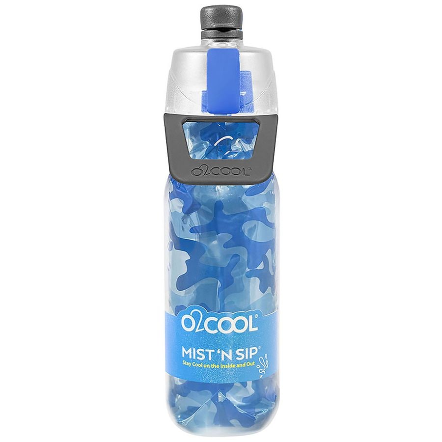 O2Cool Mist 'n Sip Water Bottle Camo Blue | Walgreens