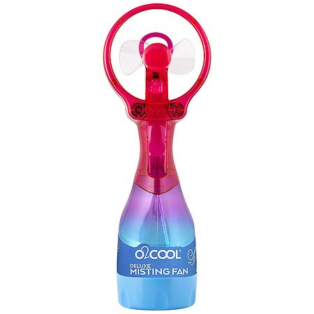 O2Cool Deluxe Misting Fan Fuschia-Blue Ombre