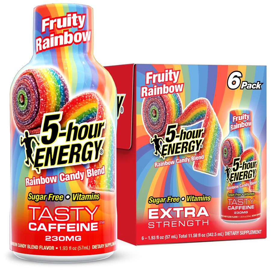 5-Hour ENERGY Extra Strength Energy Shot Fruity Rainbow