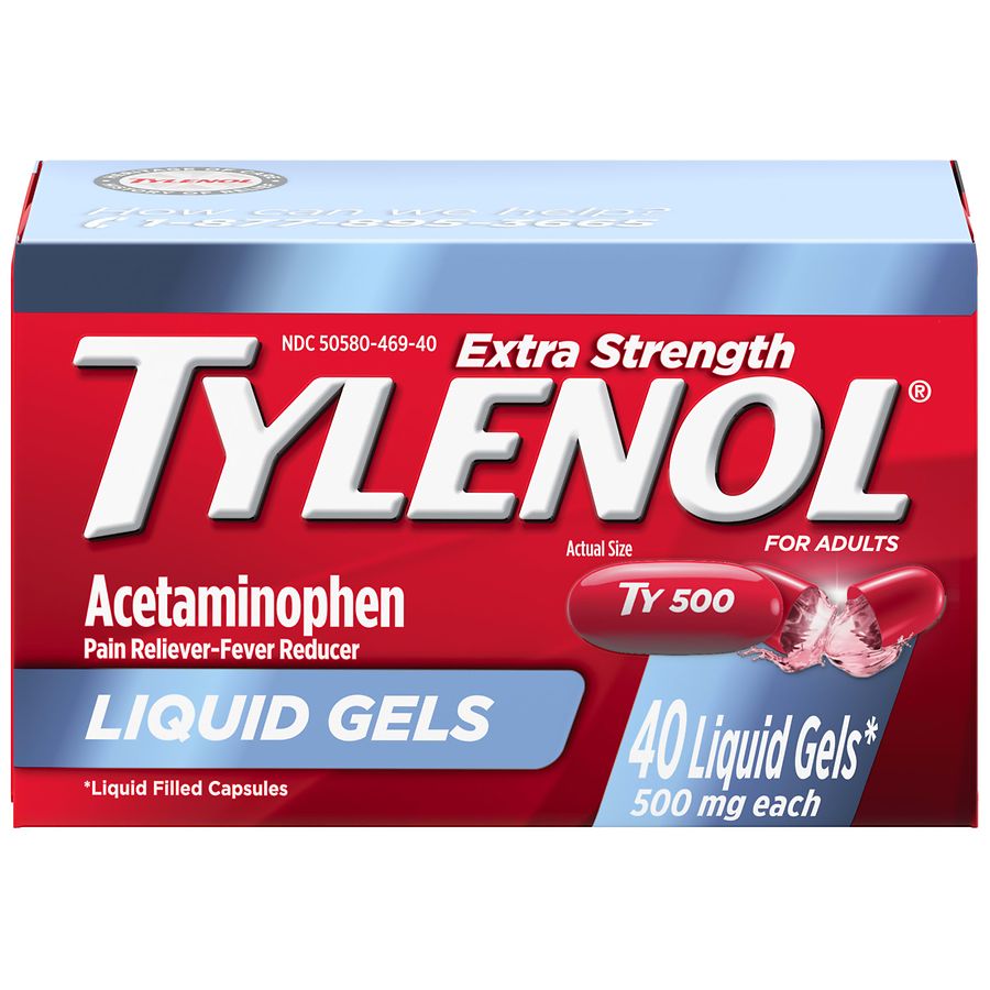 TYLENOL Extra Strength Pain Reliever, Fever Reducer For Adults, Liquid Gel