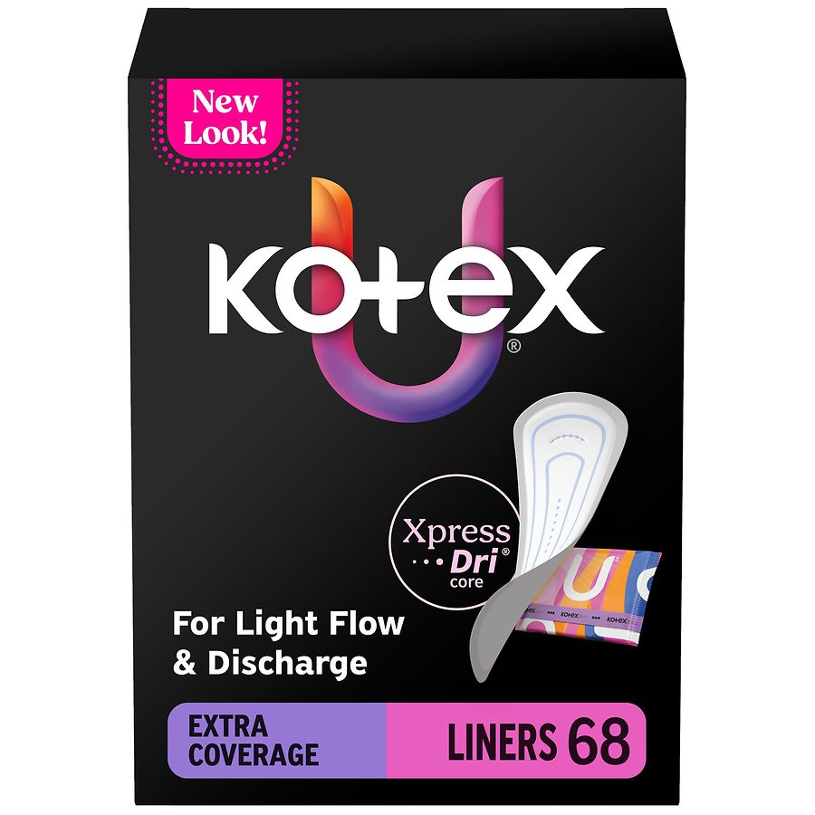 Kotex Wrapped Liners Unscented, Light Absorbency, Extra Coverage