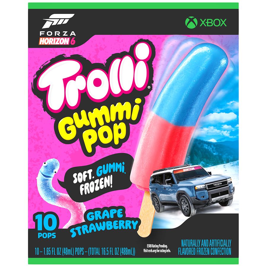 Trolli Gummi Pop Grape Strawberry