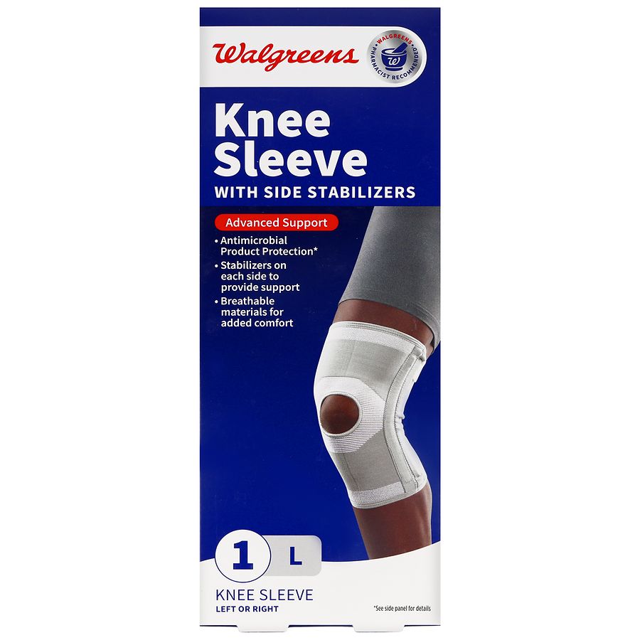 Walgreens Knee Sleeve with Side Stabilizers L