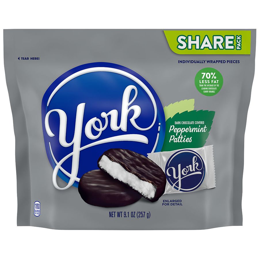 YORK Dark Chocolate Covered Peppermint Patties Candy Share Pack