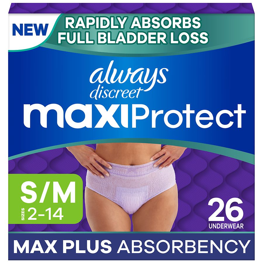 Always Discreet MaxiProtect - Reimagined Adult Diapers for Women S