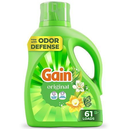 Gain Liquid Laundry Detergent, Now with Odor Defense Original, 61 Loads