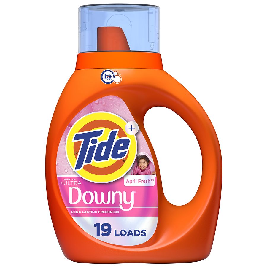 Tide Plus Boost of Ultra Downy Liquid Laundry Detergent April Fresh, 19 Loads