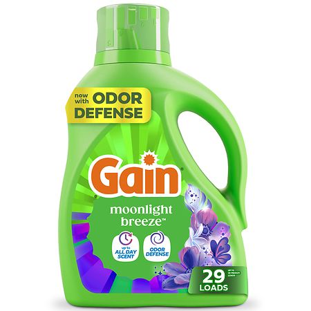 Gain Liquid Laundry Detergent, Now with Odor Defense Moonlight Breeze, 29 Loads