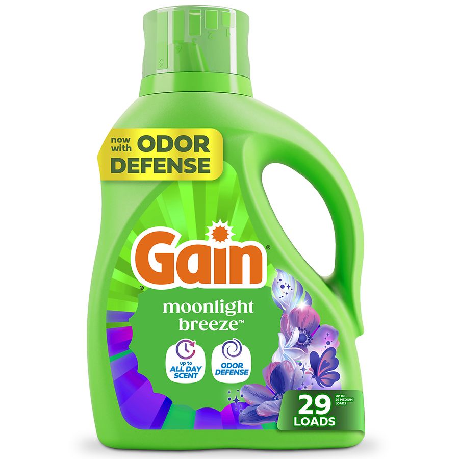 Gain Liquid Laundry Detergent, Now with Odor Defense Moonlight Breeze, 29 Loads